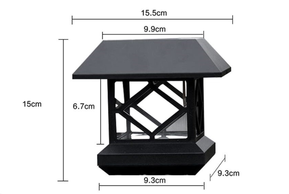 LED Solar Outdoor Light Post Cap Garden Fence