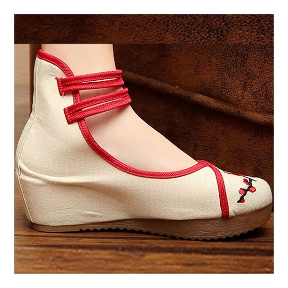 Old Beijing Cloth Shoes Plum Blossom Increased within   blue