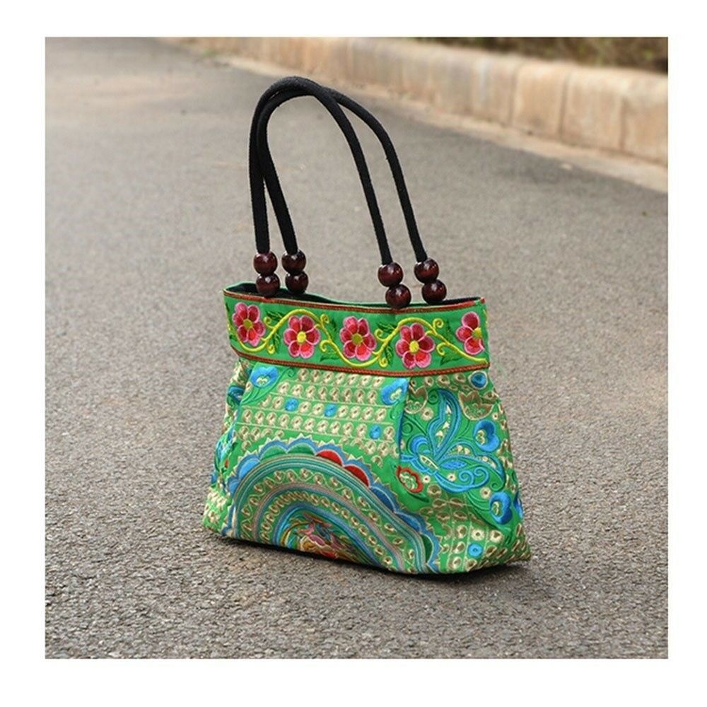 Yunnan National Style Embroidery Handbag Woman's Small Square Bag