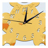 3D Silent Wall Clock Cartoon Frog Mirror golden