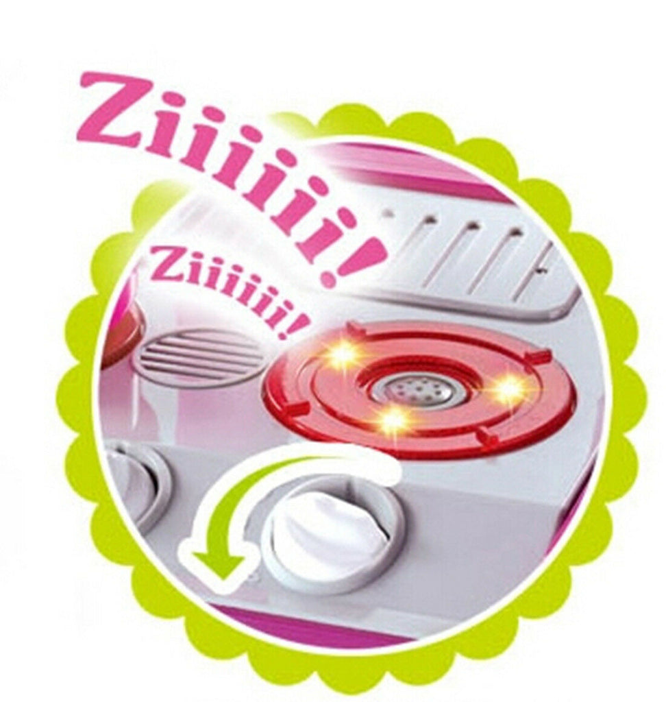 Kid's Kitchen Utensils Set Play House Changable Combination Kitchenware Red/pink