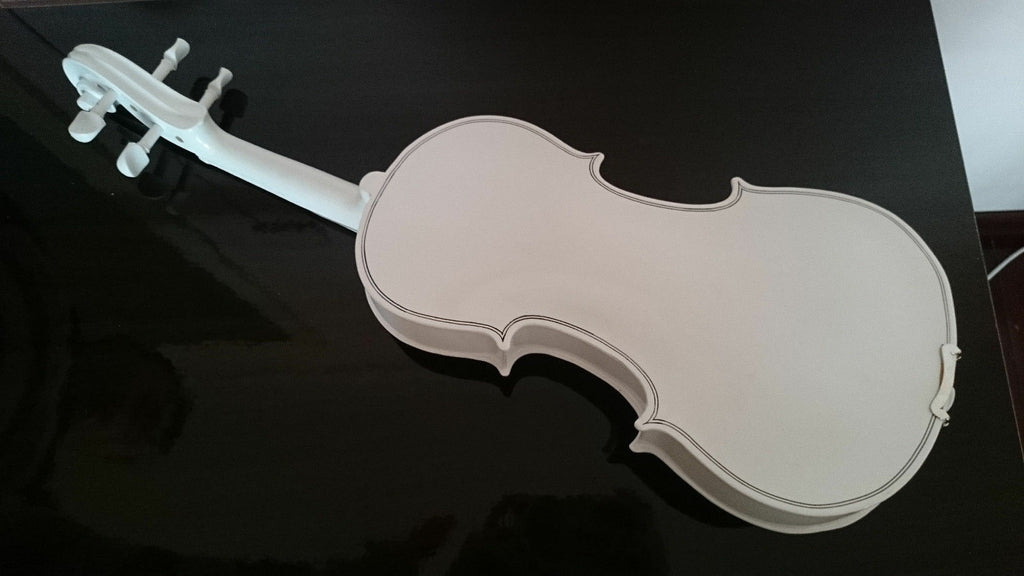 Student Acoustic Violin 4/4 Maple Spruce with Case Bow Rosin all white Color