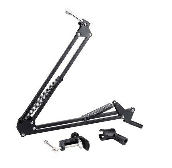 Portable Desk Microphone Mic Suspension Boom Scissor Arm Stand Holder