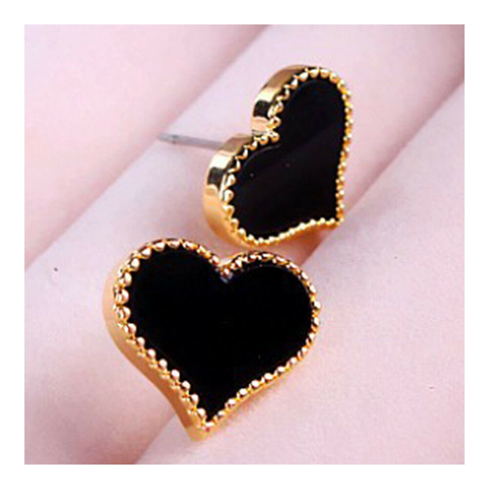 small jewelry wholesale small fresh love acrylic earrings 18K gold earrings Gold