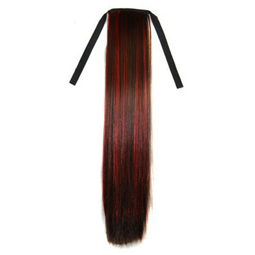 Lace-up Colorful Highlights Wig Horsetail