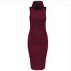 New Hot Women Fashion Sexy Hooded Bodycon Wrap Warm Prom Club Party Dress grey M