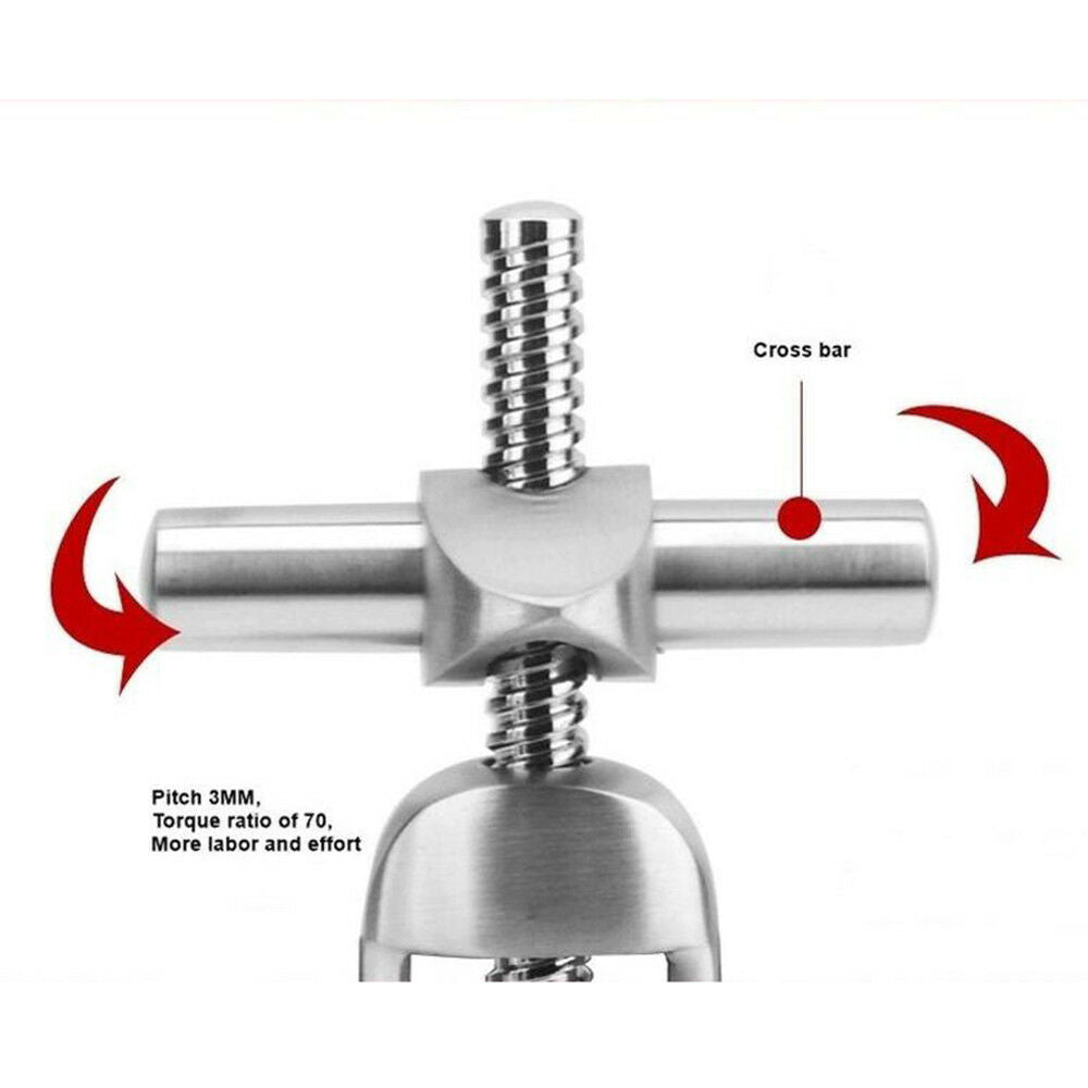 304 Stainless steel Red wine bottle opener Cross screw opener Corkscrew