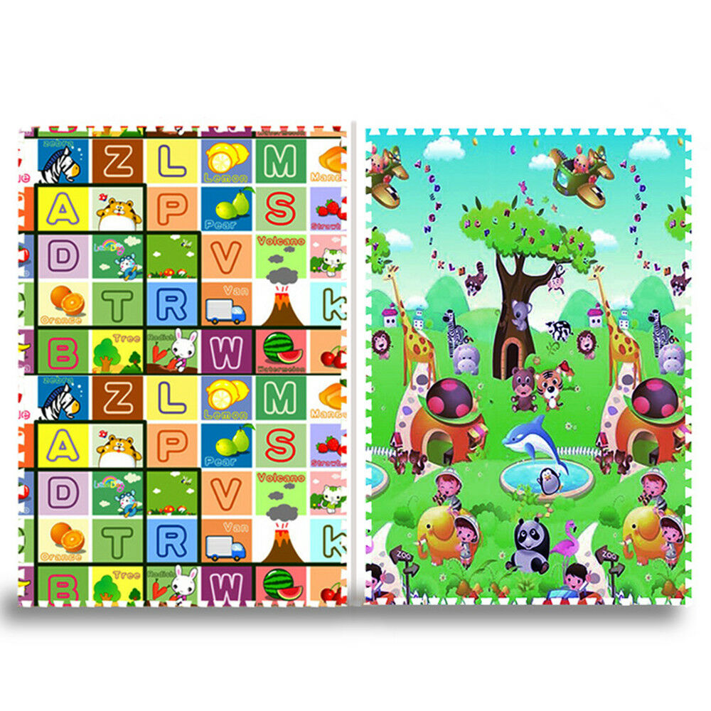 Infant Babay Climbing Mat 2cm Thick Puzzle Game Floor Stripe