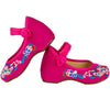 Kid Old Beijing Embroidered Cloth Shoes   rose red