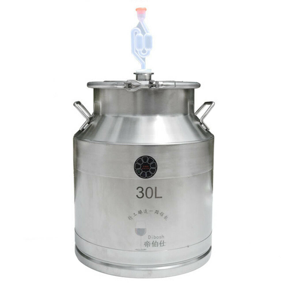 30L Hook Design Fermentation Barrel Home Wine Making Milk Barrel without Faucet