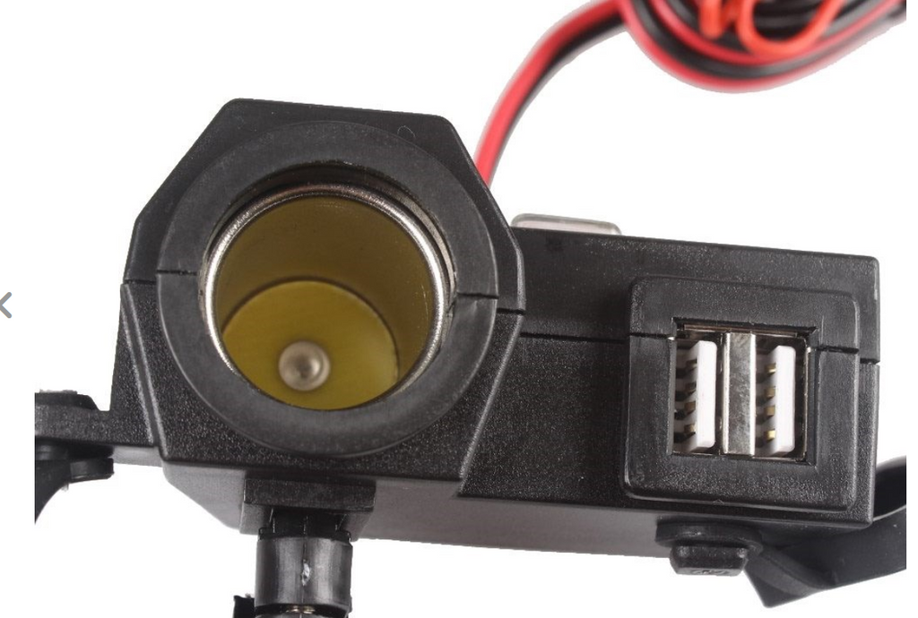 Motorcycle Cigarette Lighter Dual USB GPS Power Socket Charger Universal