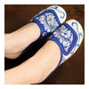 Old Beijing Cloth Embroidered Shoes Flax Slippers