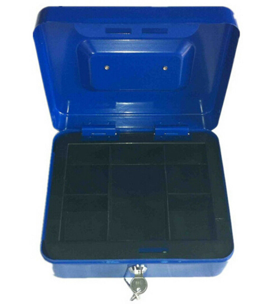 30.5cm Klein Stahl Kasse Safty Kiste mit Abnehmbare Tablett und Schlüssel