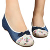 Peacock Old Beijing Cloth Embroidered Shoes   blue