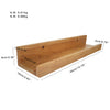 U-shape Photo Rack Rustic wood Storage Display  Wall Mount Floating Shelves 40cm