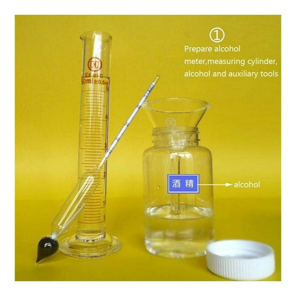 3pcs set Alcohol Meter Measuring Instrument Vinometer Thermometer