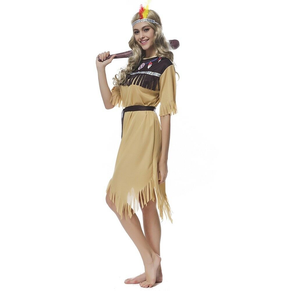Indian Princess  Woman Refinement Costume Halloween Game Uniform