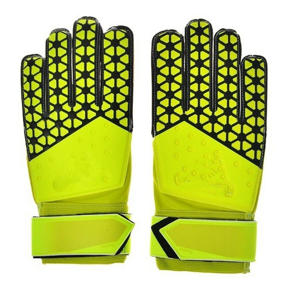 Latex Goalkeeper Gloves Roll Finger   yellow  8