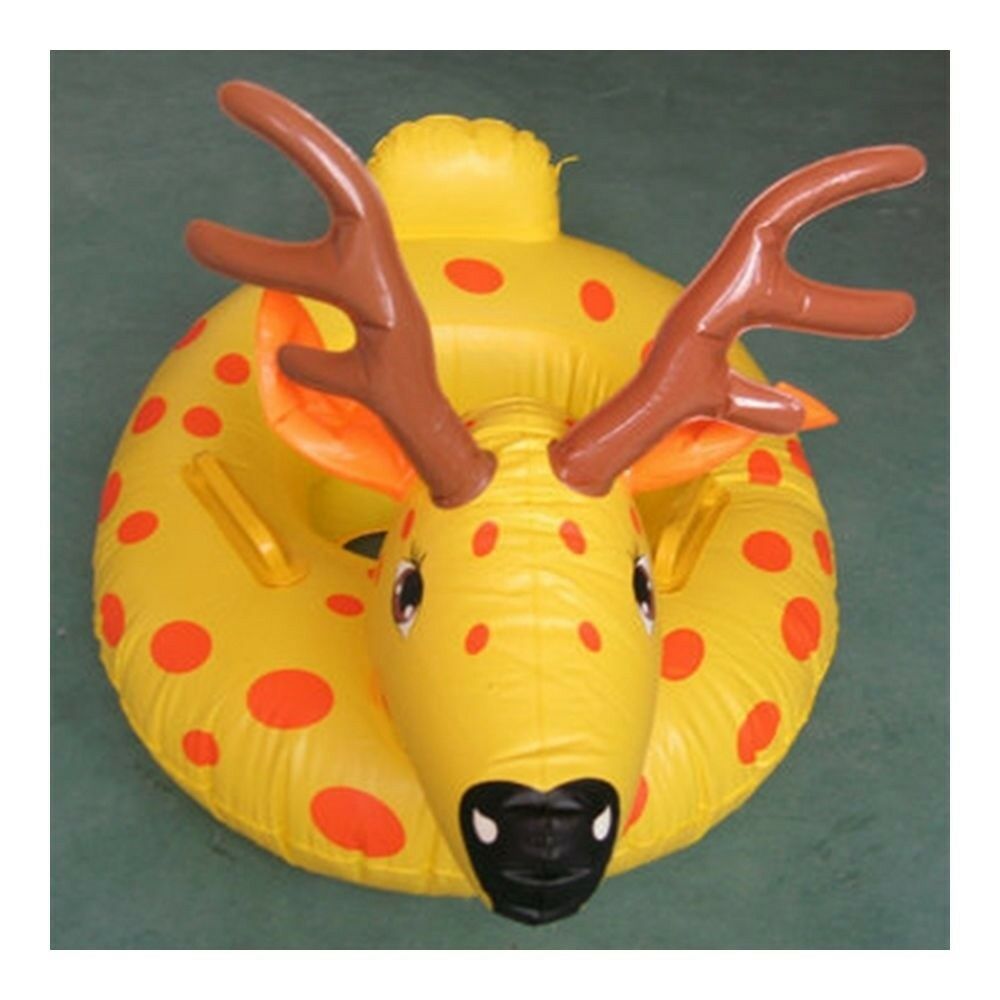 Sika Deer Cartoon Animal Children Inflatable Water Taxis Toy Swim Ring