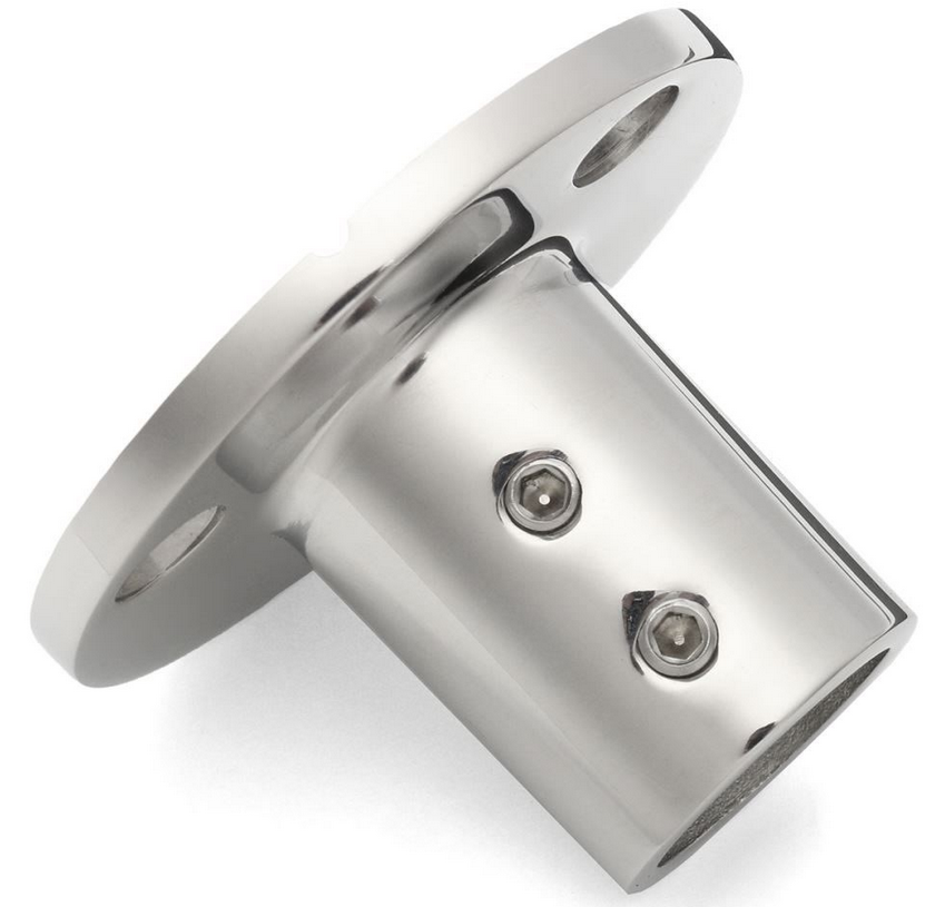 Rail/Stanchion Round Base 316 Stainless Steel Boat for 7/8“ 22mm Tube 90 Degree