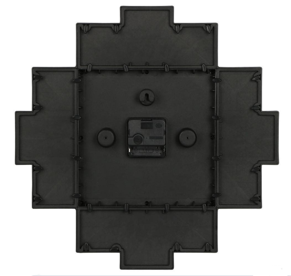 12 Photoes Foto Marco con Reloj de Pared 2 en 1