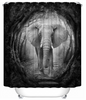 1.8x1.8m Waterproof Shower Curtain Polyester Fabric Bathroom 12 hooks Elephant
