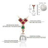 Necklace Artificial Diamond and Pearl Necklace Set GREEN