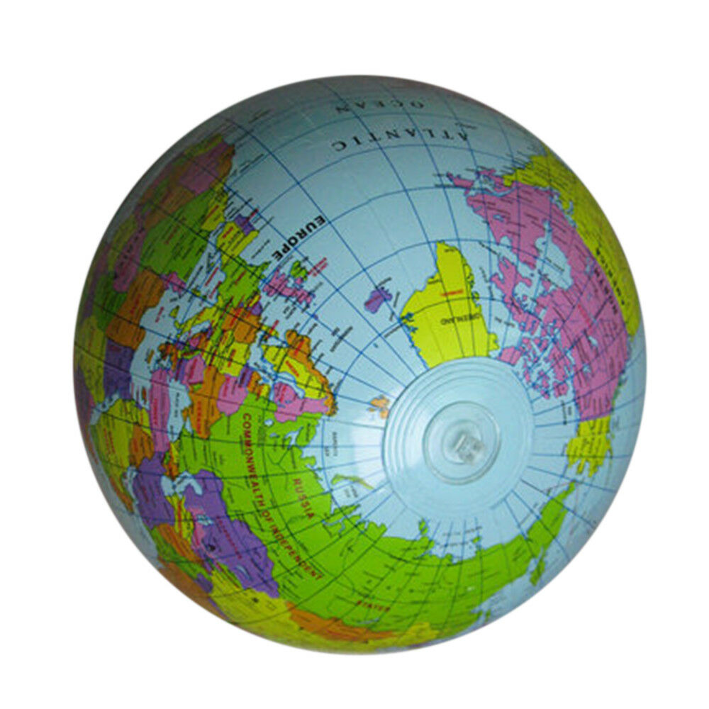 16" Inflatable Globe Children Toy Geography Intelligence Toy
