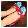Old Beijing Cloth Embroidered Shoes Small White Shoes   red