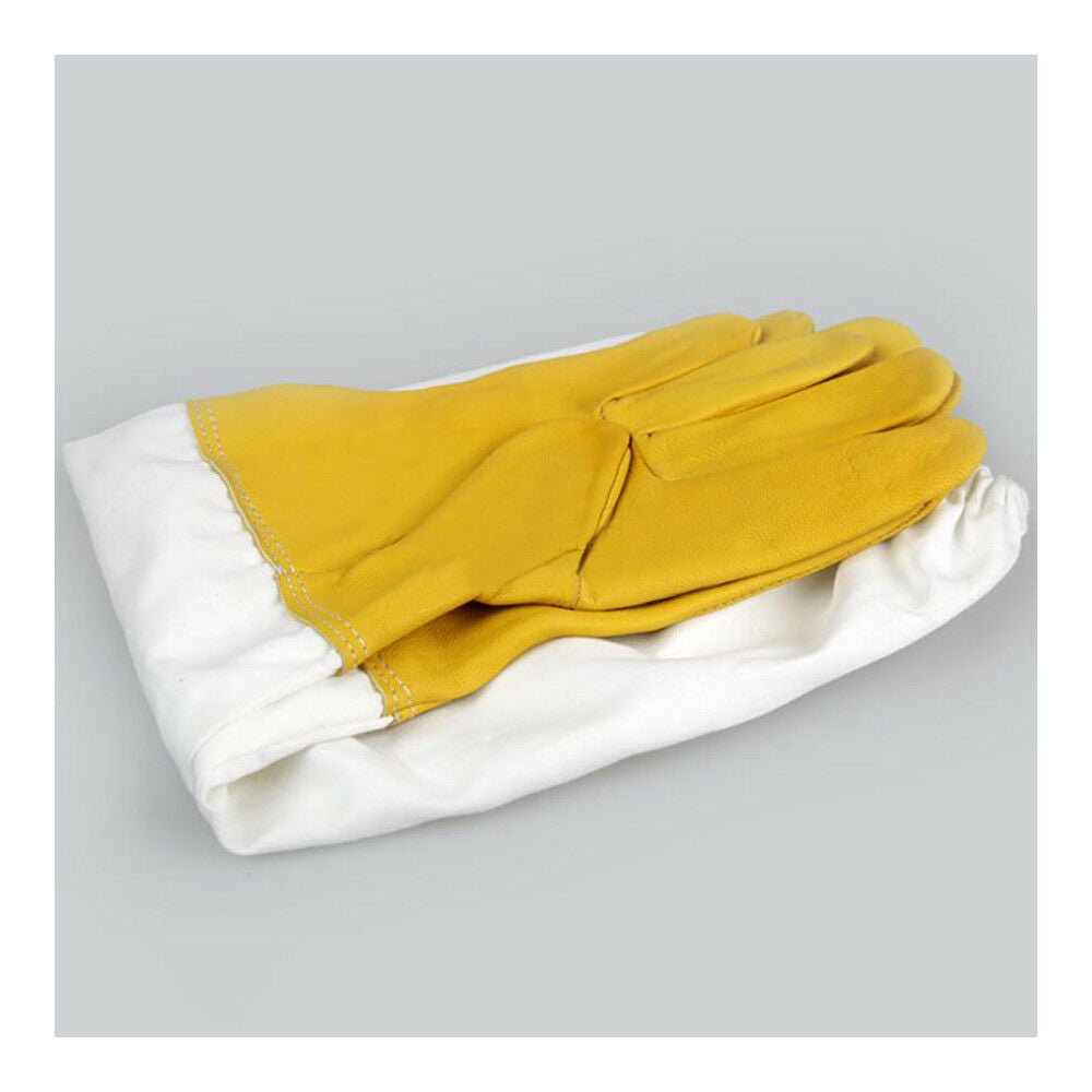 Yellow or White Anti-bee Gloves Thick Sheepskin Beekeeping Equipment