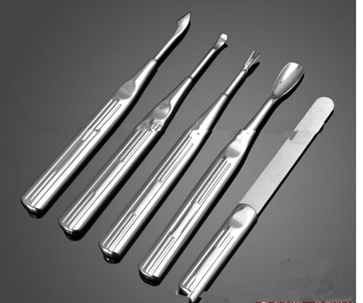 Nail Care 5 Piece Cutter Cuticle Clipper Manicure Pedicure Kit Set