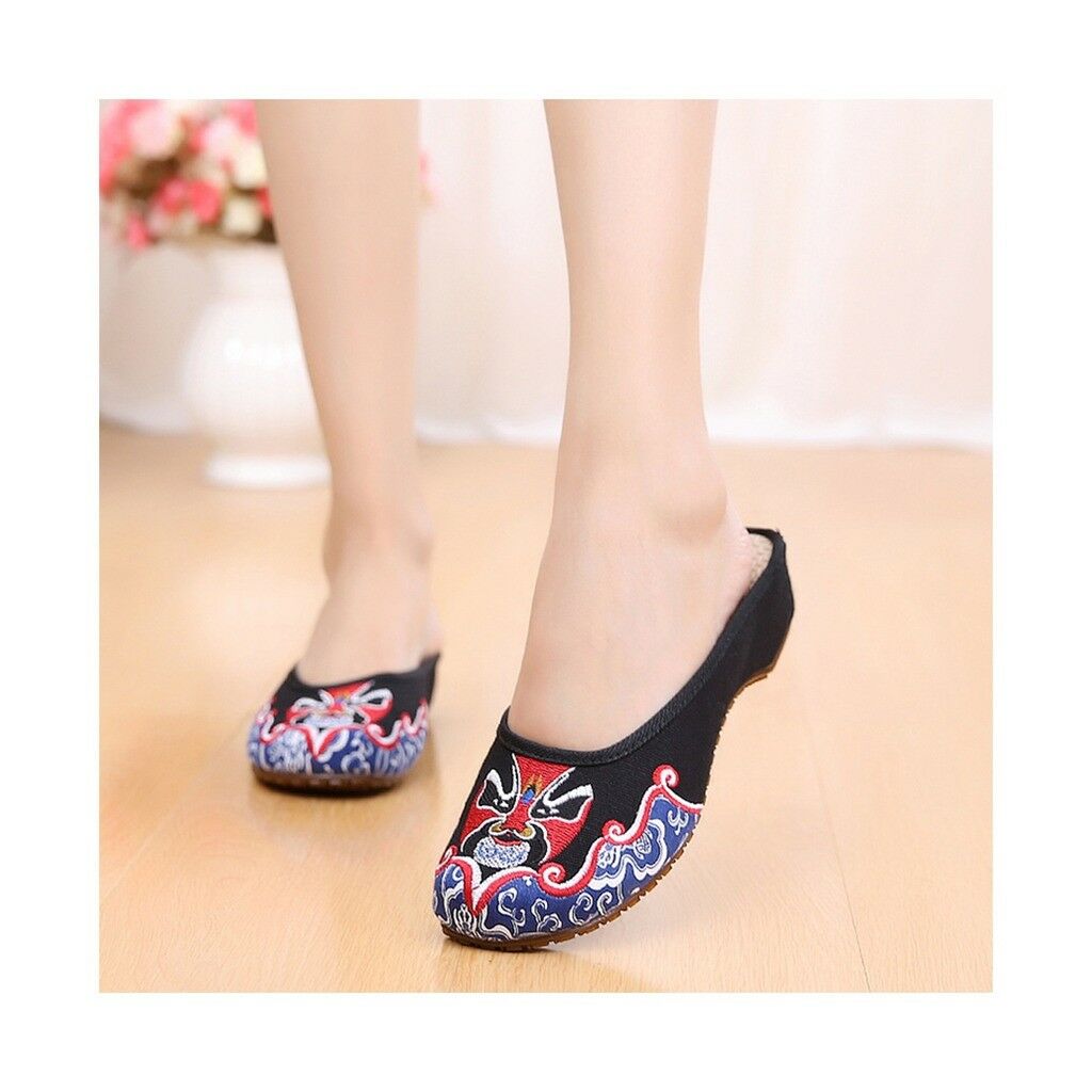 Old Beijing Cloth Shoes Slippers Embroidered Shoes Slipsole Sandals National Sty