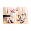 Old Beijing Cloth Shoes Assorted Colors Casual Tie Embroidered Shoes Slipsole Lo
