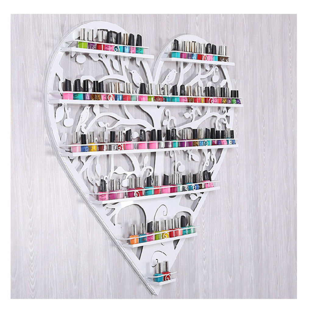 Iron multilayer polish display rack creative heart shaped perfume rouge cosmetic