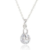 Water-drop Pendant 18K Gold Platinum Galvanized Austrian Zircon   white