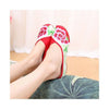 Summer Old Beijing Cloth Shoes Embroidered Shoes Slipsole Middle Heel Woman Nati