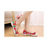 Old Beijing Cloth Shoes Woman Embroidered Shoes Literary Style Slipsole Increase