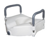 Medical Deluxe Elevated Raised Toilet Seat with Removable Padded Arms