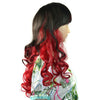 60cm Blunt  Gradient  Wavy Curled Hair Cap Cosplay Wig