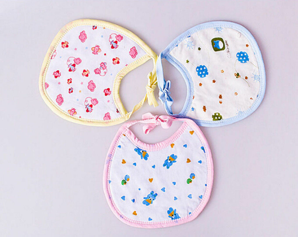 Comfortable Bib Cute Cartoon Feeding Bibs Baby Bibs 100% Cotton Saliva Towels