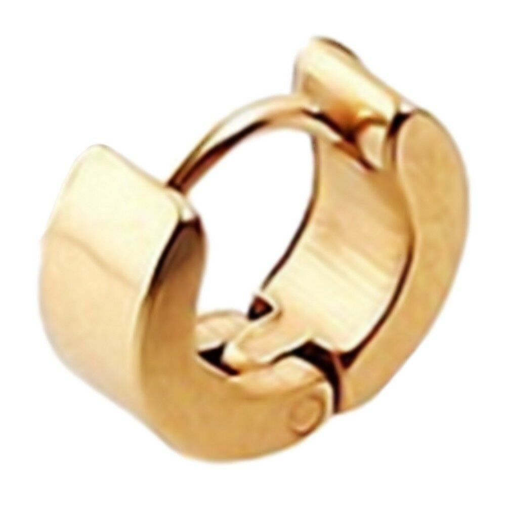 Girl Boy Earrings Puncture   4mm golden single