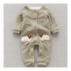 Infant Baby One-pieces Boy Girl Thick Warm 0-1-2 years old khaki grey(kahki) 66c