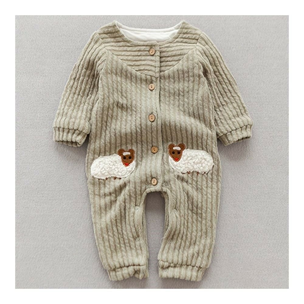 Infant Baby One-pieces Boy Girl Thick Warm 0-1-2 years old khaki grey(kahki) 66c