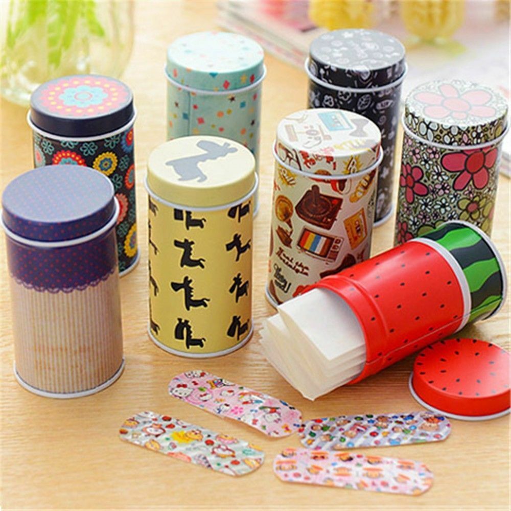 Korea cute cartoon waterproof bandage Band-Aid tin breathable hemostatic paste