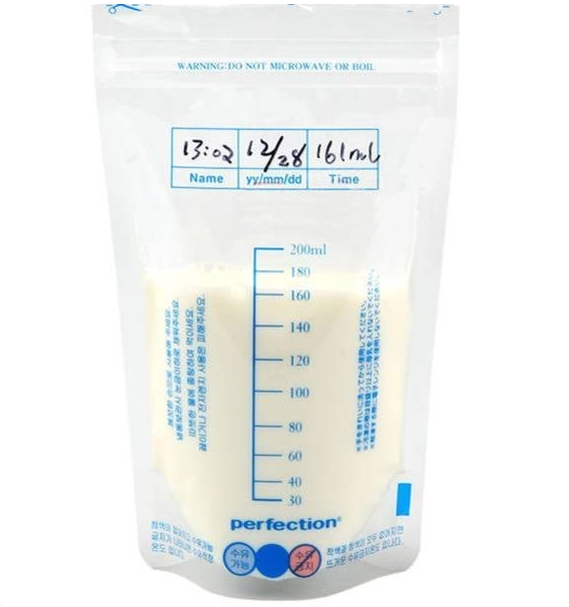 Thermal Sensor Breast Milk Storage Bags 200ml 120 packs BPA Free Breastmilk Jaco