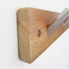 Wall Door Mounted Oak Solid Wood Zinc nickel 4 Fixed Hooks Coat Hat HANGER