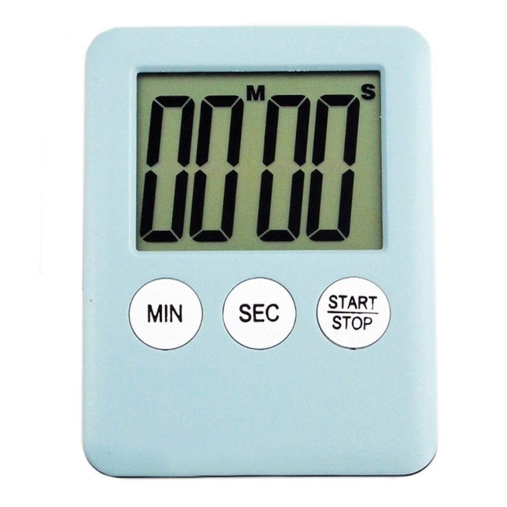 LCD Digital Kitchen Timer Count Down Up Magnetic Adsorption    Sky Blue