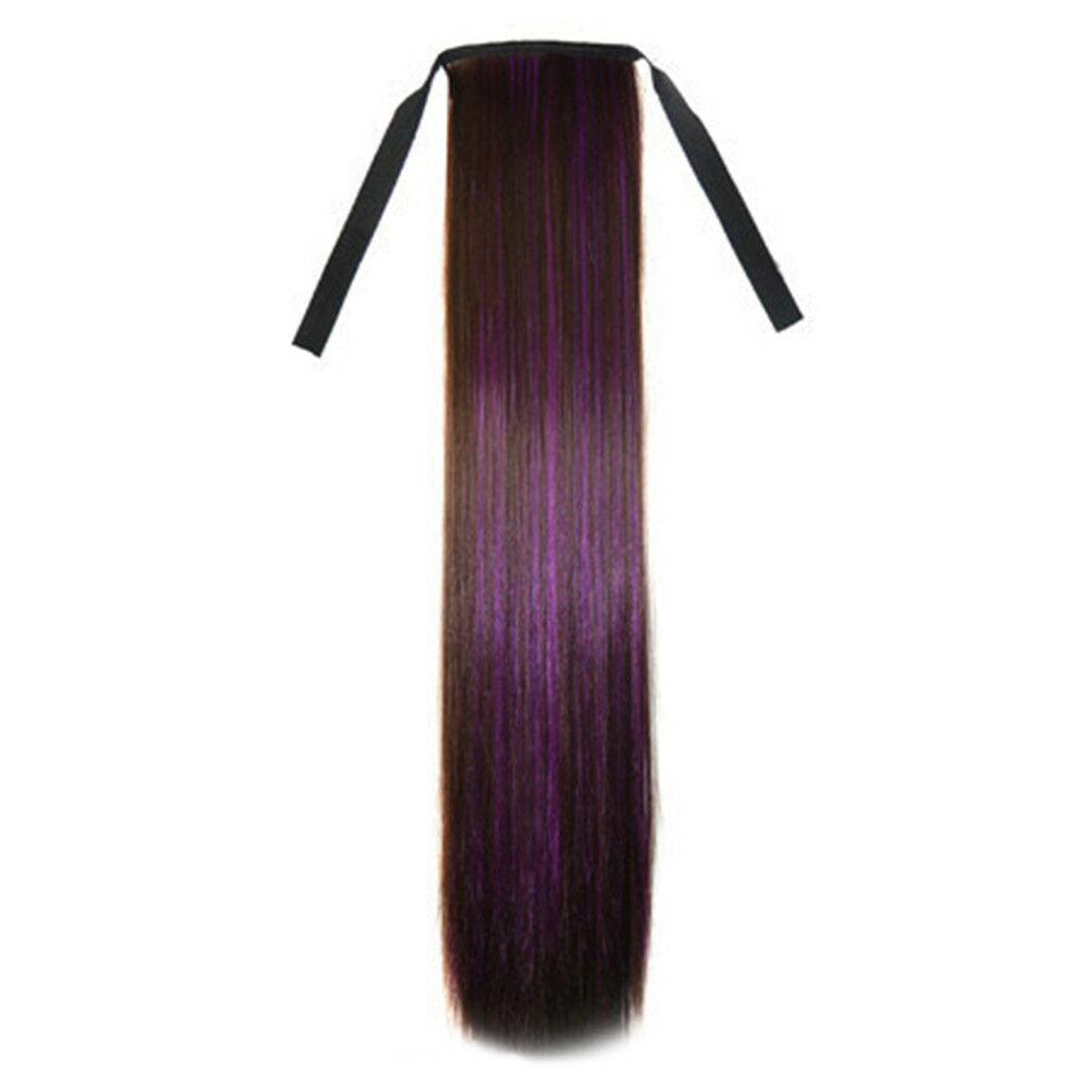 Lace-up Colorful Highlights Wig Horsetail
