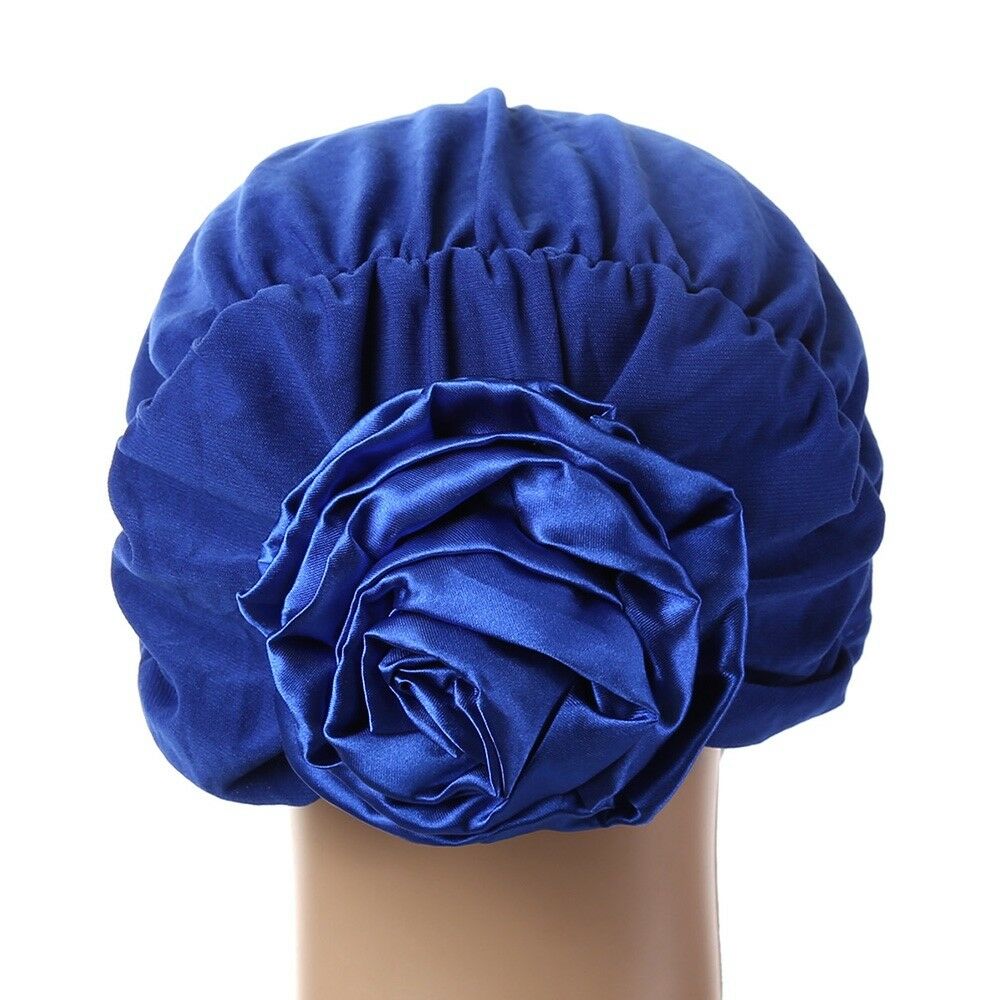 Muslim Scarf Kerchief Hat Flower Casual   coffee