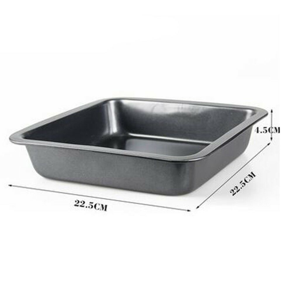 Oven Plate Non-stick Baking Tool Square Golden 21.3x21.3x3.7cm (8 inch) Red